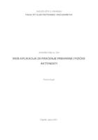 Web-aplikacija za praćenje prehrane i fizičke aktivnosti