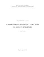 prikaz prve stranice dokumenta Rješenje privatnog oblaka temeljeno na platformi OpenStack