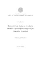 prikaz prve stranice dokumenta Čimbenici koji utječu na donošenje odluke o kupovini police osiguranja u Republici Hrvatskoj