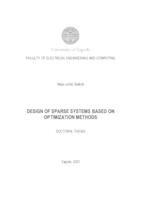prikaz prve stranice dokumenta Design of sparse systems based on optimization methods