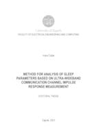 prikaz prve stranice dokumenta Method for analysis of sleep parameters based on ultra-wideband communication channel impulse response measurement