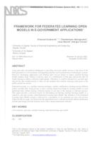 prikaz prve stranice dokumenta Framework for Federated Learning Open Models in e Government Applications