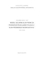 prikaz prve stranice dokumenta Model solarne elektrane za proračun prijelaznih pojava u elektroenergetskom sustavu