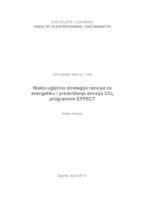 prikaz prve stranice dokumenta Nisko-ugljična strategija razvoja za energetiku i predviđanje emisija CO2 programom EFFECT