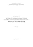 prikaz prve stranice dokumenta Matematički model za procjenu količine potkožnog masnog tkiva temeljen na podacima o morfologiji hrvatskih tenisača