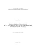 prikaz prve stranice dokumenta Samopodesivi stabilizator elektroenergetskog sustava zasnovan na neizrazitom modelu