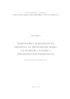prikaz prve stranice dokumenta Morfološka normalizacija tekstova na hrvatskome jeziku za dubinsku analizu i pretraživanje informacija