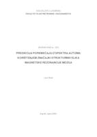 prikaz prve stranice dokumenta Predikcija poremećaja iz spektra autizma korištenjem značajki strukturnih slika magnetske rezonancije mozga