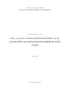 prikaz prve stranice dokumenta Evaluacija složenih programa u sustavu za automatsko ocjenjivanje programskog kôda Edgar