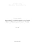 prikaz prve stranice dokumenta Aplikacija za praćenje i analizu performansi komponenti računala u stvarnom vremenu
