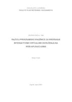 prikaz prve stranice dokumenta Razvoj programske knjižnice za kreiranje interaktivnih virtualnih okruženja na web-aplikacijama
