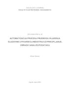 prikaz prve stranice dokumenta Automatizacija procesa prijenosa i hlađenja sladovine u pivarskoj industriji uz prikupljanje, obradu i analizu podataka