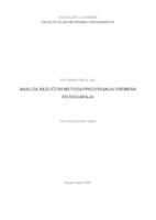 prikaz prve stranice dokumenta Analiza različitih metoda predviđanja vremena do događaja