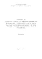 prikaz prve stranice dokumenta Razvoj web-aplikacije za kreiranje i optimizaciju životopisa prilagođenih sustavu za praćenje prijava za posao uz primjenu tehnika umjetne inteligencije