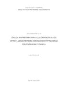 prikaz prve stranice dokumenta Izrada naprednih upravljačkih modula za upravljanje rutama s mogućnosti praćenja prijenosa materijala