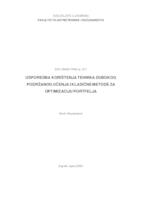 prikaz prve stranice dokumenta Usporedba korištenja tehnika dubokog podržanog učenja i klasične metode za optimizaciju portfelja