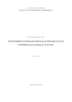 prikaz prve stranice dokumenta Programsko rješenje uređaja za rehabilitaciju poremećaja slušanja i govora