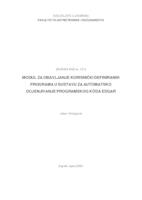 prikaz prve stranice dokumenta Modul za obavljanje korisnički definiranih programa u sustavu za automatsko ocjenjivanje programskog kôda Edgar