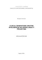 prikaz prve stranice dokumenta Utjecaj generativne umjetne inteligencije na upravljanje IT projektima