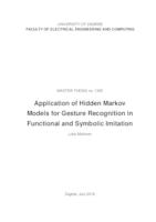 prikaz prve stranice dokumenta Primjena skrivenih Markovljevih modela za raspoznavanje gesti u funkcionalnoj i simboličkoj imitaciji