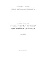 prikaz prve stranice dokumenta Analiza i proračuni sigurnosti elektroenergetskih mreža