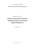 prikaz prve stranice dokumenta Proračun eksternih troškova termoelektrana u Hrvatskoj modelom SIMPACTS