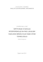 prikaz prve stranice dokumenta Ispitivanje utjecaja interferencije na rad lokalnih radijskih mreža koje rabe OFDM tehnologiju