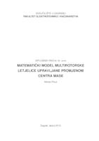 prikaz prve stranice dokumenta Matematički model multirotorske letjelice upravljane promjenom centra mase