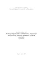 prikaz prve stranice dokumenta Poboljšanje sustava određivanja reputacije autonomnih sustava temeljeno na BGP prometu
