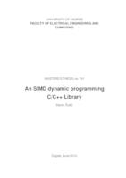 prikaz prve stranice dokumenta C/C++ biblioteka za dinamičko programiranje korištenjem SIMD instrukcija