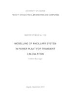 prikaz prve stranice dokumenta Modeliranje pomoćnog sustava elektrane za proračun prijelaznih stanja