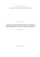 prikaz prve stranice dokumenta Upravljanje rukama robota Baxter metodom ponavljanja učenih gibanja