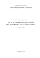 prikaz prve stranice dokumenta Sklopovski generator slučajnih brojeva za Linux operacijski sustav