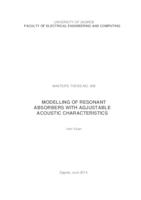 prikaz prve stranice dokumenta Modeliranje rezonantnih apsorbera s ugodivim akustičkim značajkama