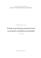 prikaz prve stranice dokumenta Primjena genetskog programiranja na problem klasifikacije podataka
