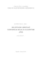 prikaz prve stranice dokumenta Sklopovski ubrzivač konverzije boja za algoritam JPEG