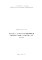 prikaz prve stranice dokumenta Politike i strategije ravnanja radioaktivnim otpadom u EU