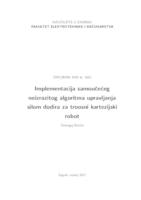 prikaz prve stranice dokumenta Implementacija samoučećeg neizrazitog algoritma upravljanja silom dodira za troosni kartezijski robot