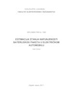prikaz prve stranice dokumenta Estimacija stanja napunjenosti baterijskog paketa u električnom automobilu