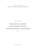 prikaz prve stranice dokumenta Potenciostat za mjerenje elektrokemijskih svojstava materijala korištenih u stomatologiji