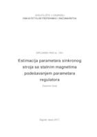 prikaz prve stranice dokumenta Estimacija parametara sinkronog stroja sa stalnim magnetima podešavanjem parametara regulatora