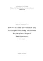 prikaz prve stranice dokumenta Ozbiljne igre za selekciju i trening proširene s multimodalnim psihofiziološkim mjerenjima