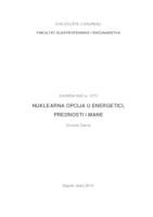 prikaz prve stranice dokumenta Nuklearna opcija u energetici, prednosti i mane