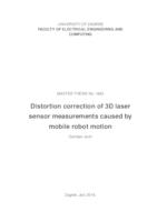 prikaz prve stranice dokumenta Ispravljanje distorzije rotirajućeg 3D laserskog senzora udaljenosti uzrokovane gibanjem mobilnoga robota