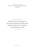 prikaz prve stranice dokumenta Procjena performansi usluge Netflix na osnovu analize kriptiranog prometa uporabom metoda strojnog učenja