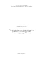 prikaz prve stranice dokumenta Prikaz rada algoritma skupine mrava na problemu trgovačkog putnika