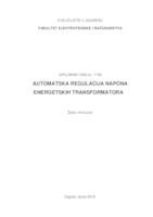prikaz prve stranice dokumenta Automatska regulacija napona energetskih transformatora