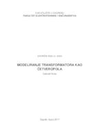prikaz prve stranice dokumenta Modeliranje transformatora kao četveropola