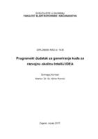 prikaz prve stranice dokumenta Programski dodatak za generiranje koda za razvojnu okolinu IntelliJ IDEA
