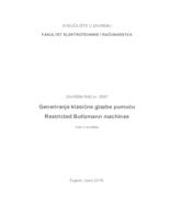 prikaz prve stranice dokumenta Generiranje klasične glazbe pomoću Restricted Boltzmann machines